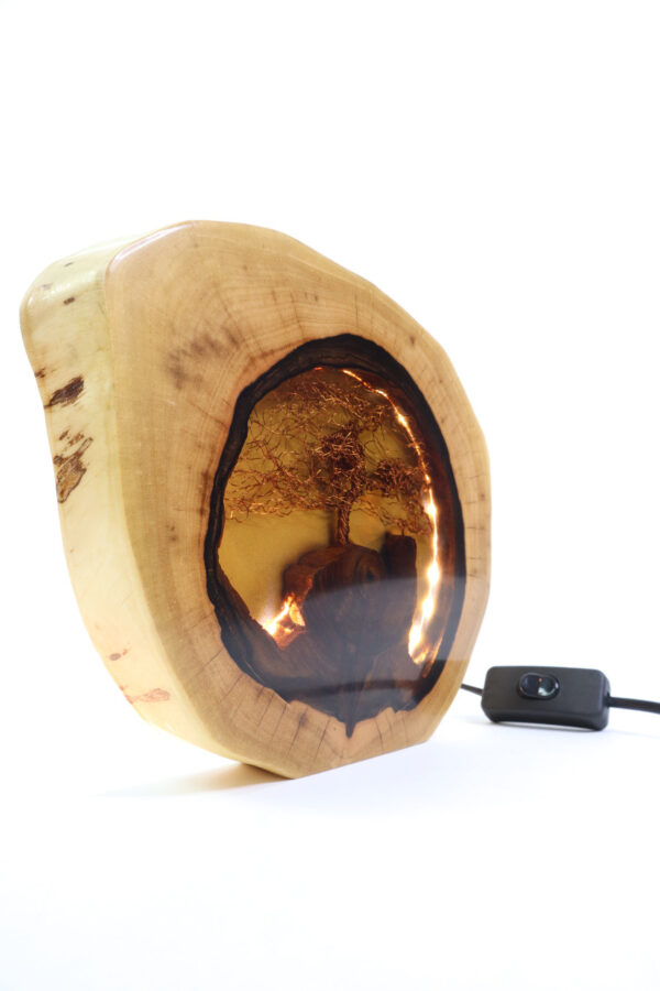 epoxi műgyanta lámpa asztali lámpa fali lámpa ajándék drótfa-réz-acél-alumínium horgany 110.7