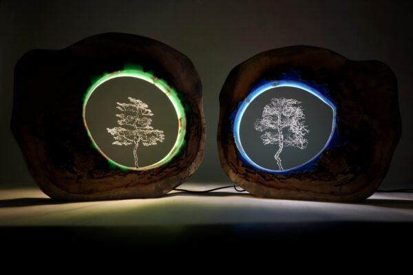 föld életfa asztali epoxi lámpa